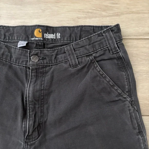 Carhartt Faded Gray Relaxed Fit Carpenter Gray 6 Pockets Sz 24x34 - Picture 5 of 8